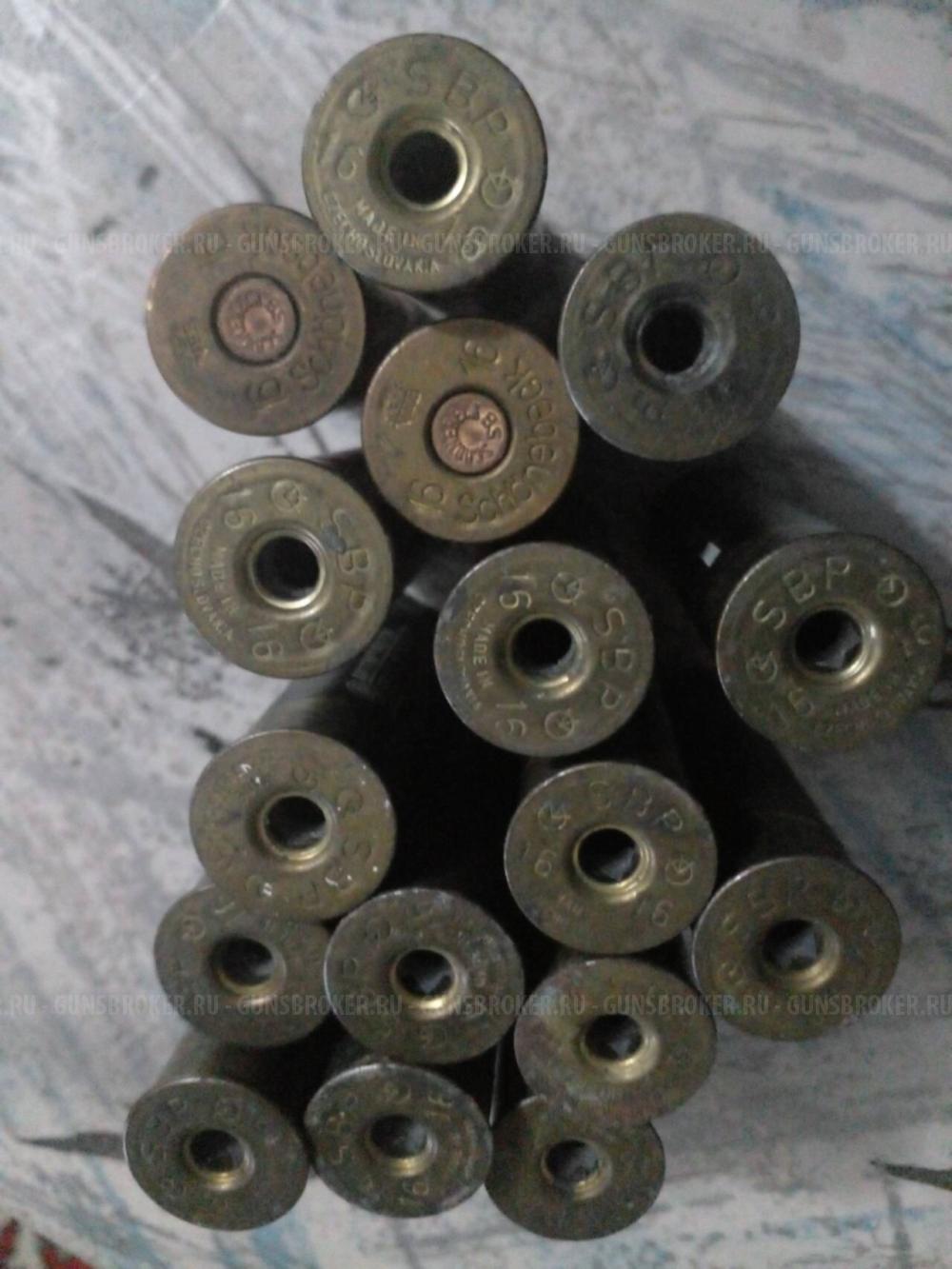 Гильзы папковые (картонные) S&B и Hubertus 16 и 12 калибра