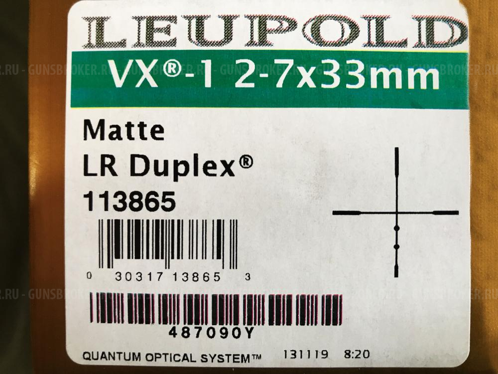 Leupold VX-1 2-7x33 LR Duplex. В идеальном состоянии.