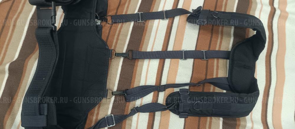 Тактический пояс (варбелт) с подсумками и лямками от Stich Profi (чёрный)