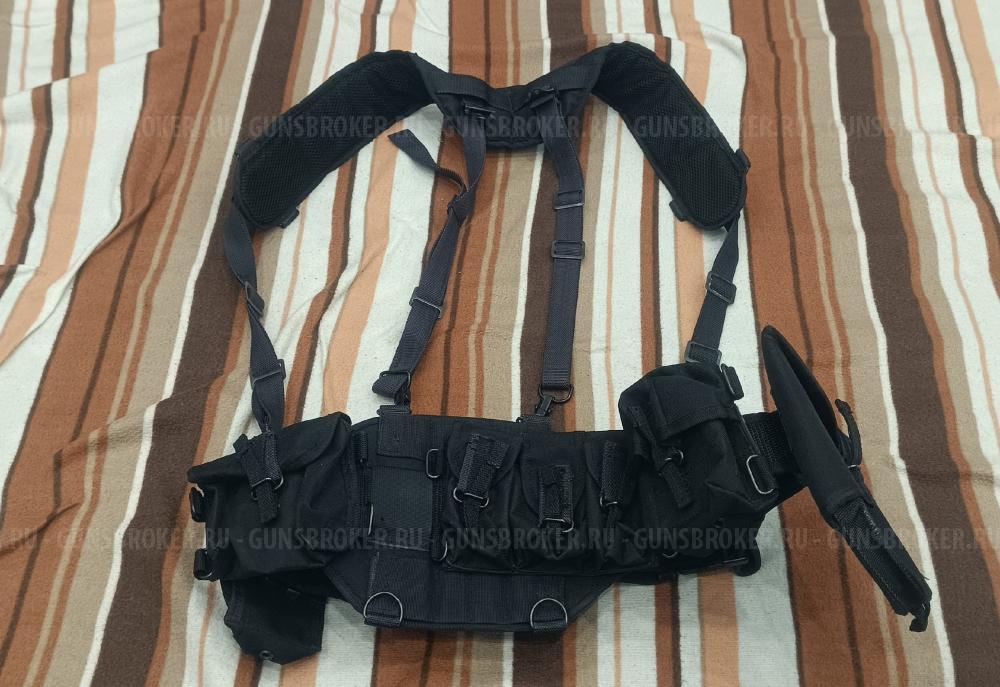 Тактический пояс (варбелт) с подсумками и лямками от Stich Profi (чёрный)