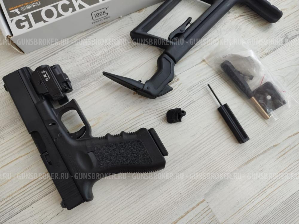 лицензионный GLOCK-17 gen.3 umarex (GHK) со стальным затвором, купить
