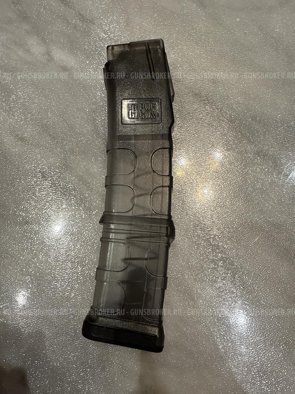 Магазин PUF GUN для Сайга 9 и TR9S прозрачный на 20 патронов