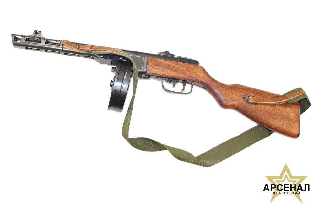 Макет сувенирный Шпагина ППШ под 7,62х25 СССР 1940г.(2-ая Мир.Война) с ремнем