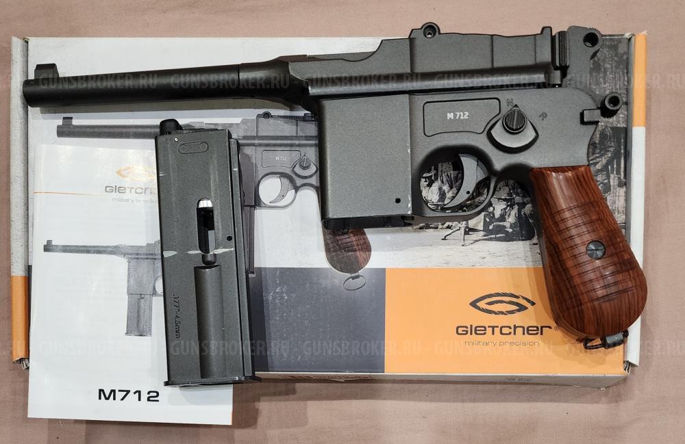 Пистолет пневматический Mauser 712, GAS (HG-196) 4.5мм. blowback и 6мм. самовзвод.