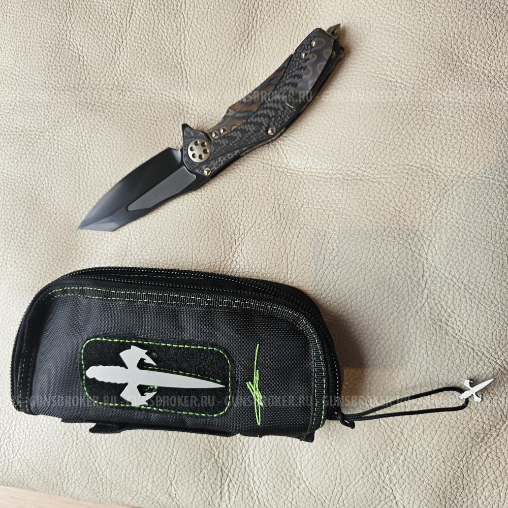 🔥Microtech Marfione Custom Matrix-кастомный нож (Satin Mirror Polish DLC+Carbon Fiber)