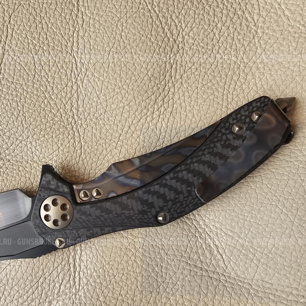 🔥Microtech Marfione Custom Matrix-кастомный нож (Satin Mirror Polish DLC+Carbon Fiber)