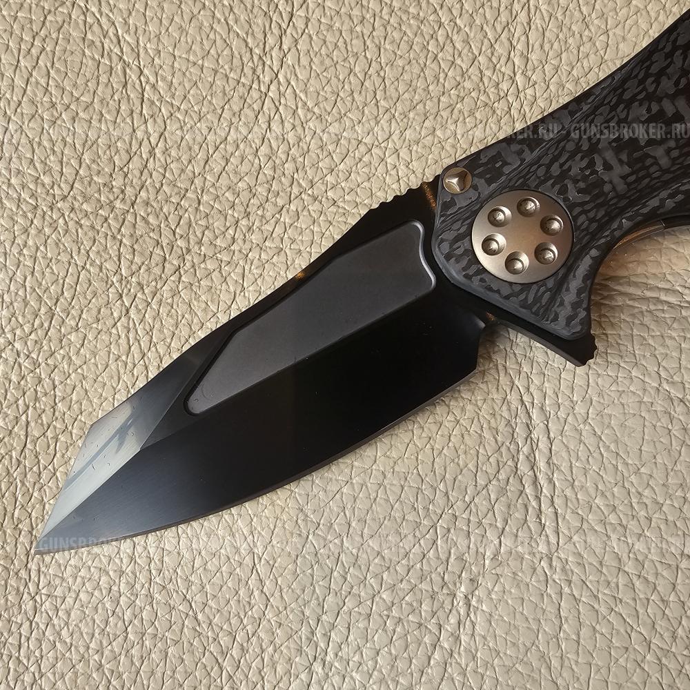 🔥Microtech Marfione Custom Matrix-кастомный нож (Satin Mirror Polish DLC+Carbon Fiber)