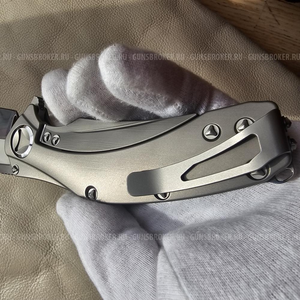 Microtech Marfione Custom Matrix Mirror Polish ,Tritium Insert ,Titanium Handle
