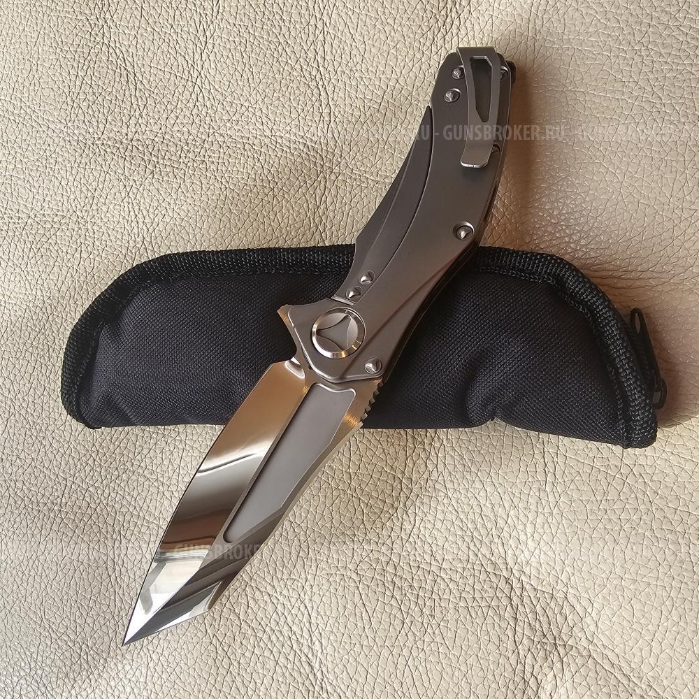 Microtech Marfione Custom Matrix Mirror Polish ,Tritium Insert ,Titanium Handle