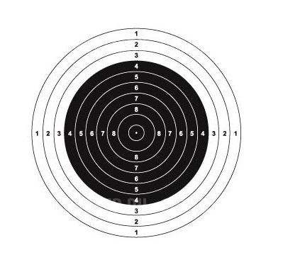 Мишени для стрельбы бумажные в ассортименте, 1 шт.