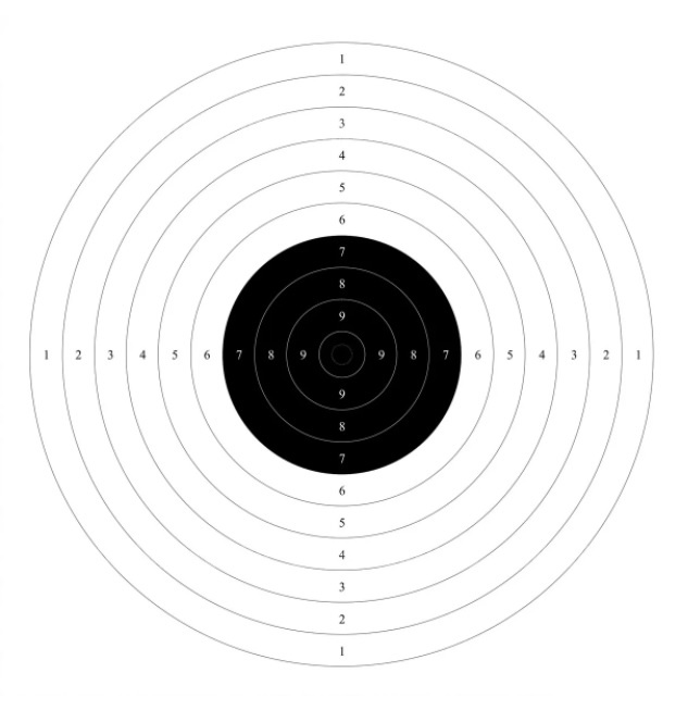 Мишени для стрельбы бумажные в ассортименте, 1 шт.