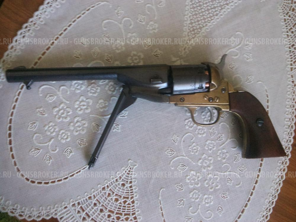 ММГ Револьвер Denix Colt Navy D7/1083L (латунь, дерево, 1851 г)