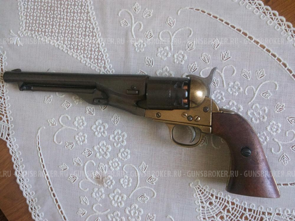 ММГ Револьвер Denix Colt Navy D7/1083L (латунь, дерево, 1851 г)