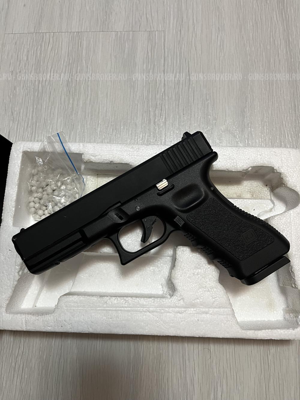 Модель пистолета (KJW) G17 металл (KP-17) (Черный)