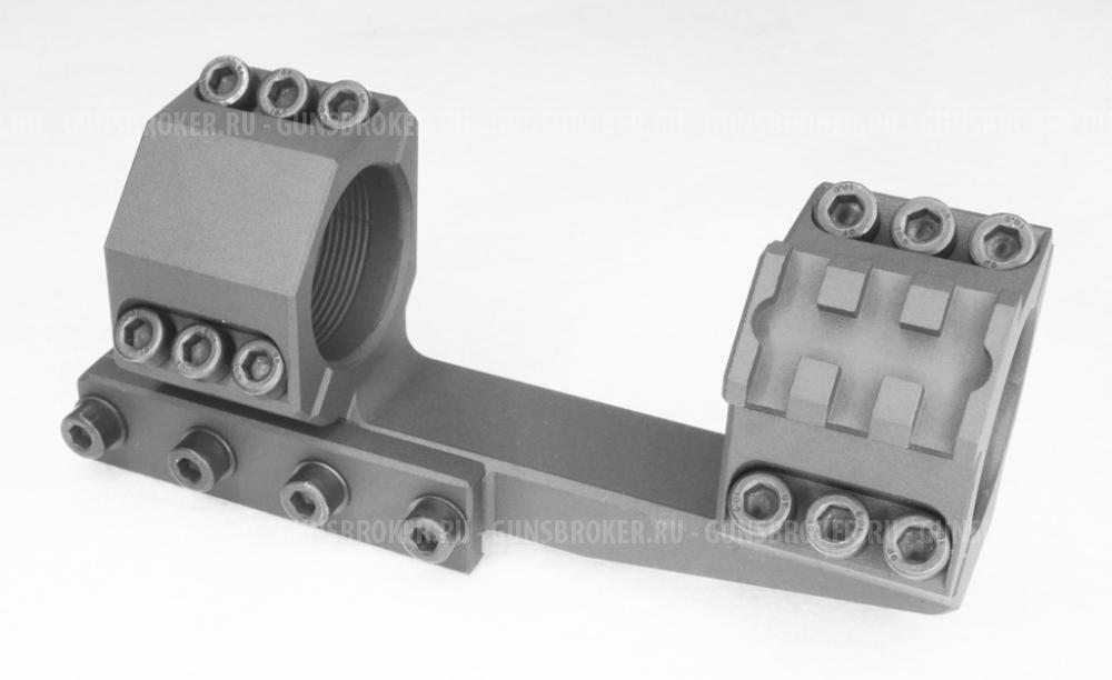 Моноблок РОСТ ХВАТ на AR-15 34 мм, 20МОА, высота 25 мм с выносом+вивер на полукольце (№34)