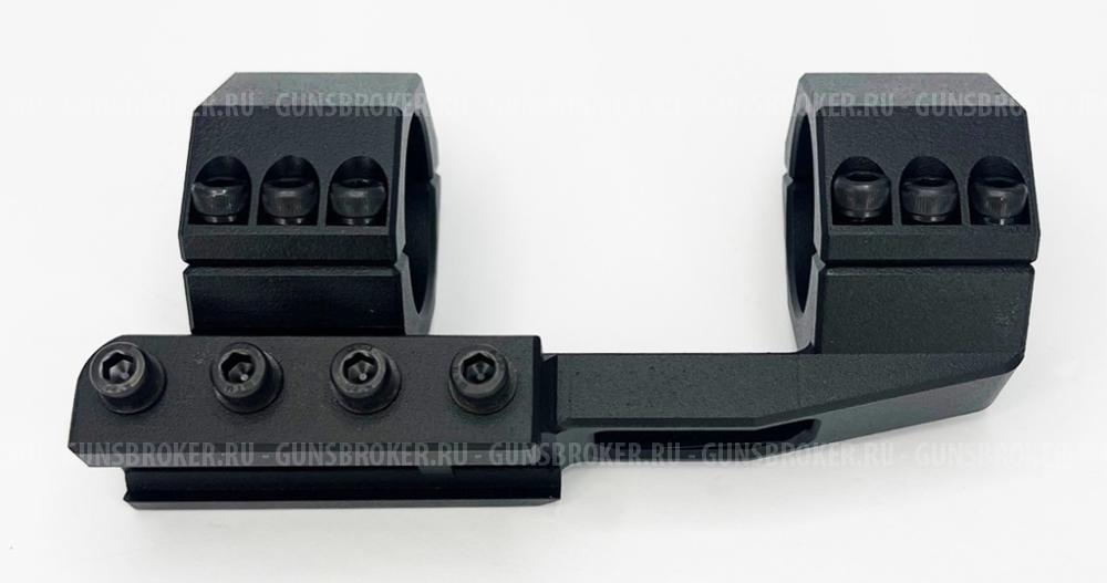 Моноблок РОСТ ХВАТ на AR-15 34 мм, 20МОА, высота 25 мм с выносом+вивер на полукольце (№34)