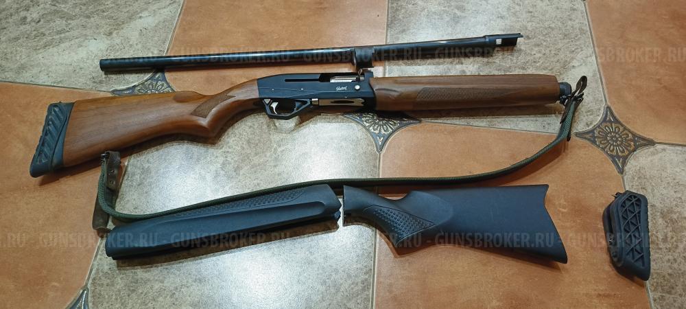 МР-155 орех +пластик, 12/76, цветная мушка ,ствол 750