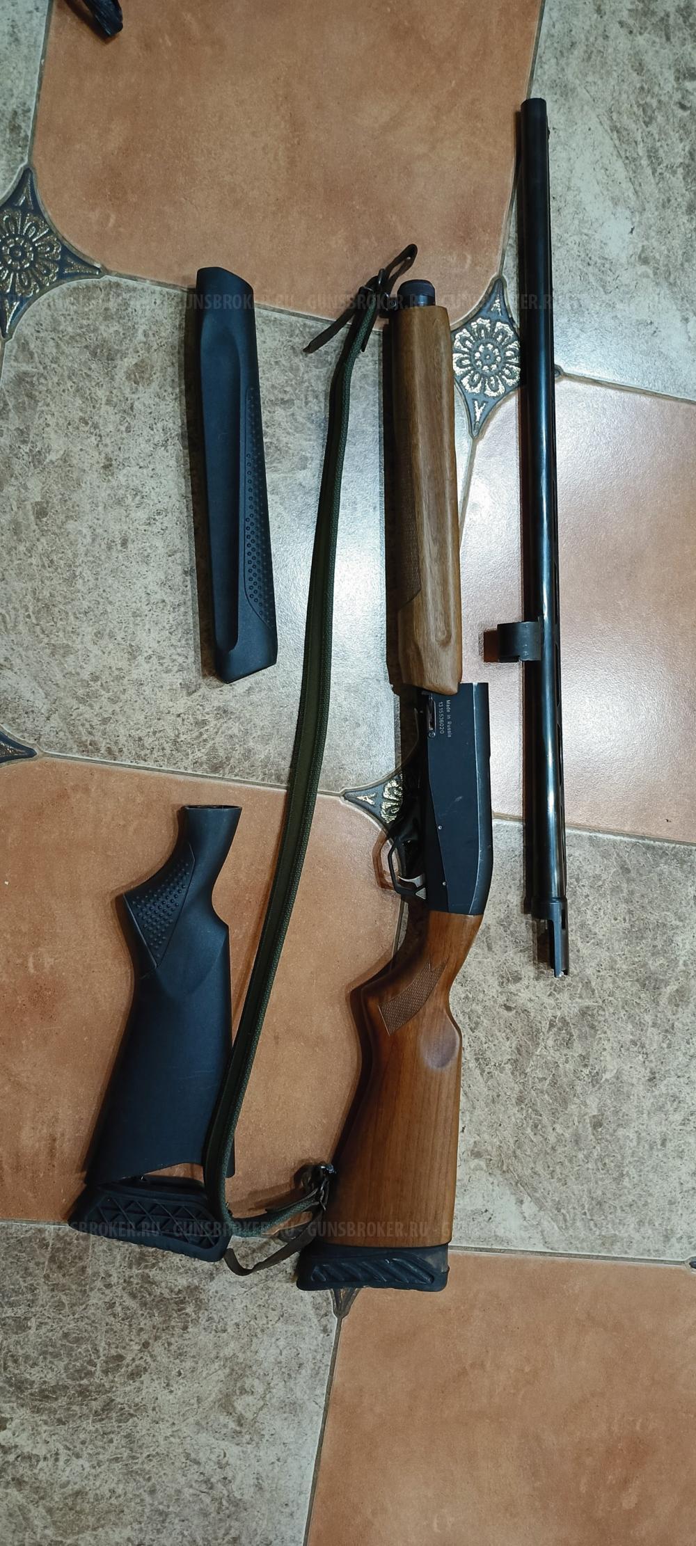 МР-155 орех +пластик, 12/76, цветная мушка ,ствол 750