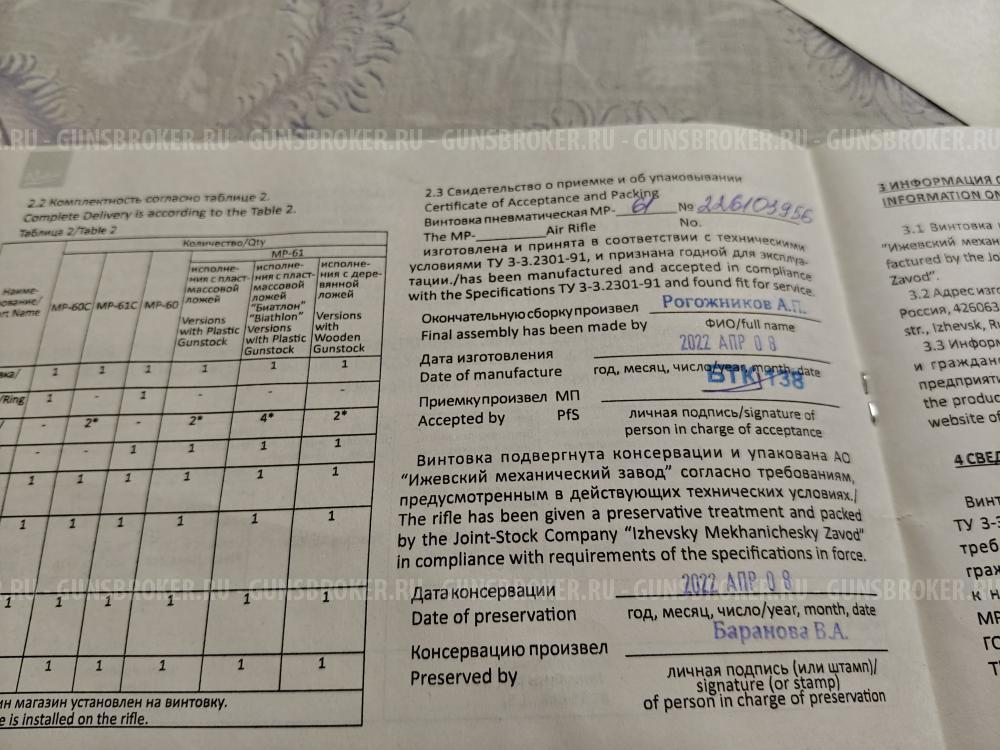 МР-61 винтовка пневматическая