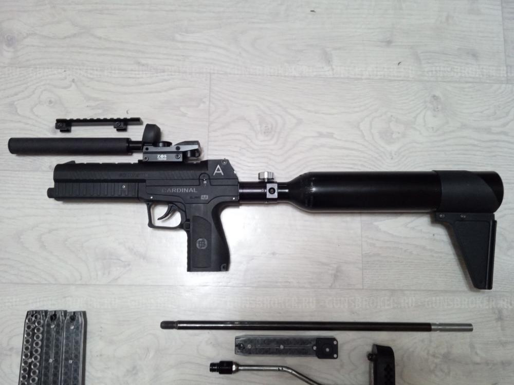 мультикалиберный 5.5 + 4.5  рср пистолет Кардинал
