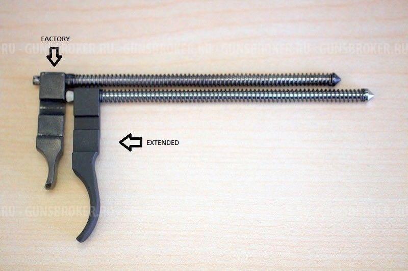 На RUGER 10/22 - рукоятки перезарядки, магазин релиз, ударник, экстрактор, авто болт релиз