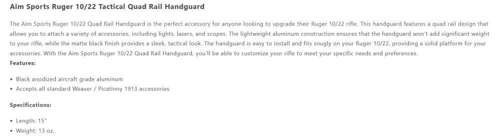 На RUGER 10/22 рукоятки перезарядки, планки, магазин релиз, Quad Rail + магазины 22lr