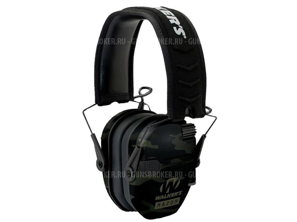 Наушники активные Walker`s Razor Slim Electronic Muffs, Multicam Black