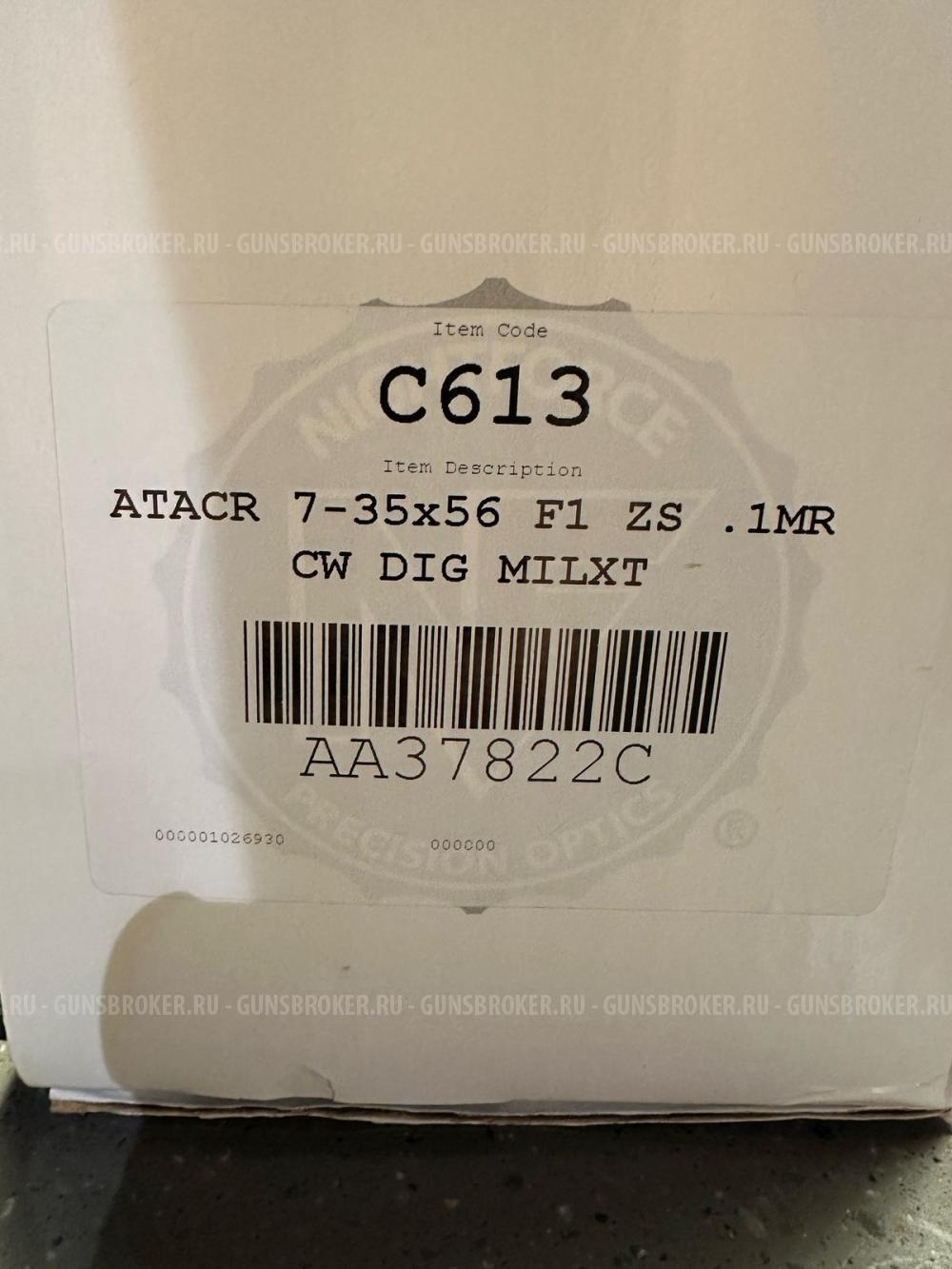 Nightforce ATACR 7-35x56 F1 ZeroStop, 0.1 Mr CW DIG MILXT