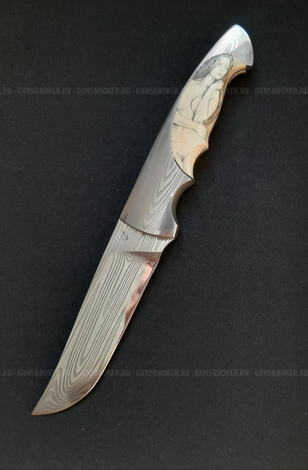 Нож авторский. Коллекция Штэфана Гобеча 2012 года. Шведский Damasteels.