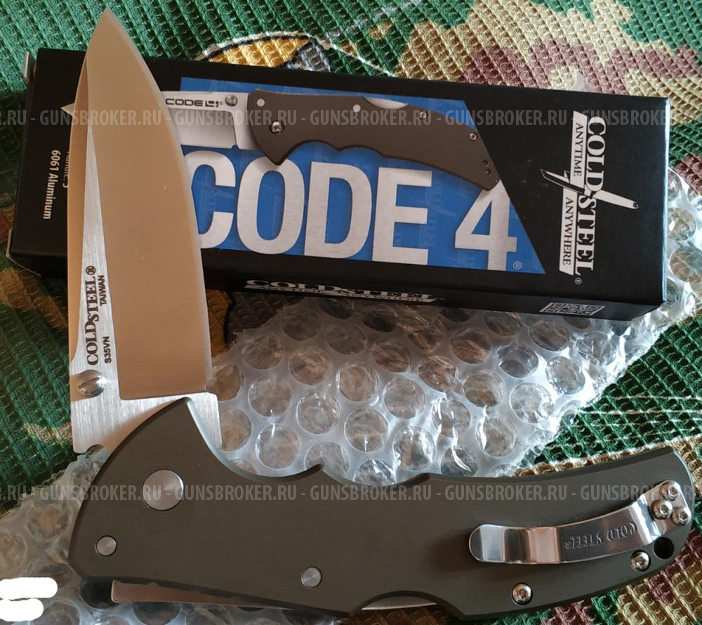 нож Cold Steel Code 4 Spear Point CPM S35VN