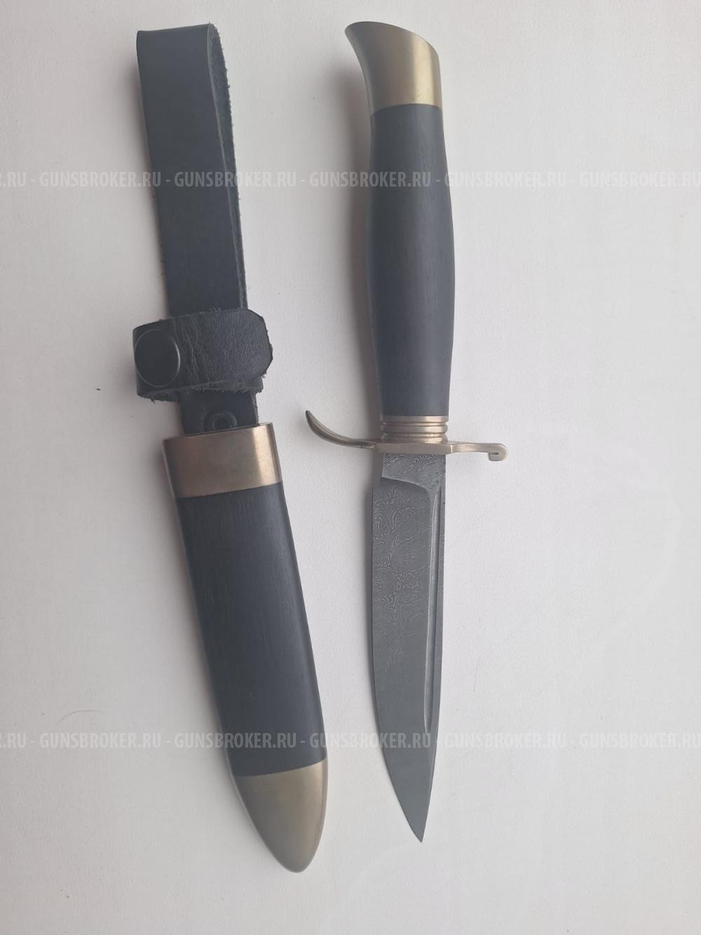 Нож из дамасской стали, финка