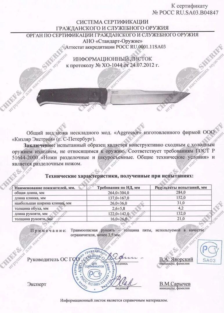 Нож Kizlyar Supreme Aggressor AUS-10Co