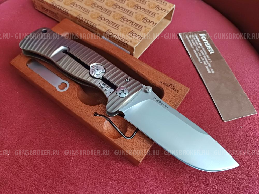 Нож-Lion Steel SR-1 Titanium Gray Frame