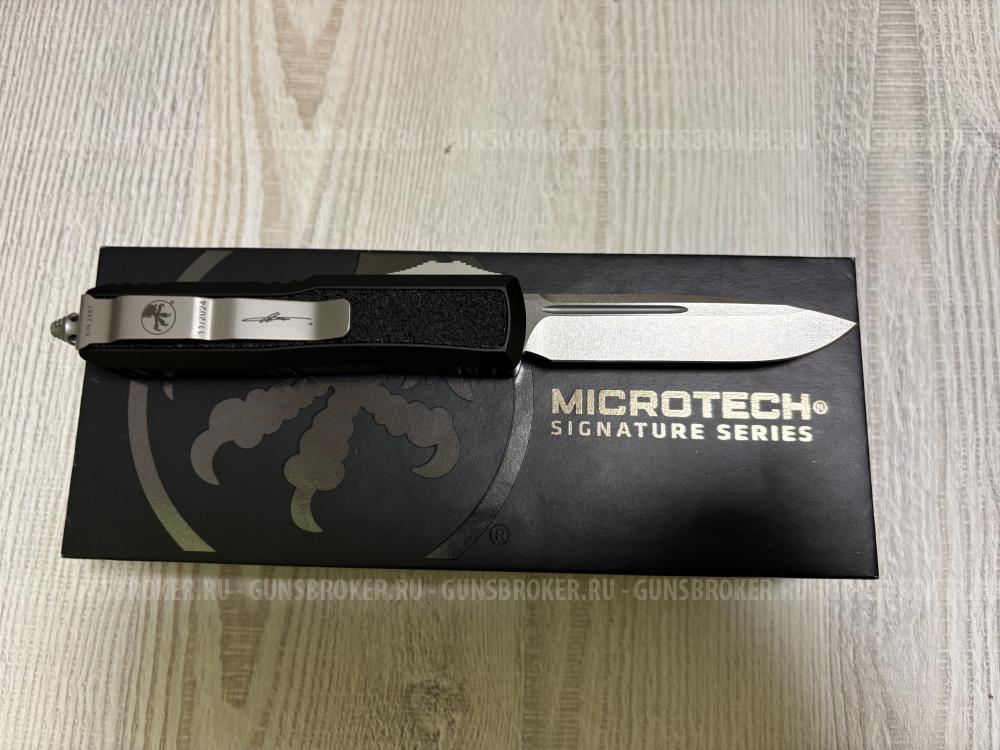 Нож Microtech Daytona S/E 124-10S, сталь M390, рукоять черный алюминий