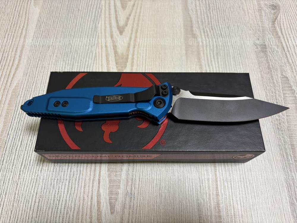 Нож Microtech SOCOM ELITE 160-1BL, сталь M390, рукоять синий алюминий