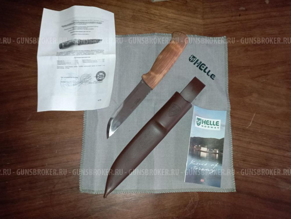 Нож охотничий Хелле (Норвегия) новый с документами в упаковке