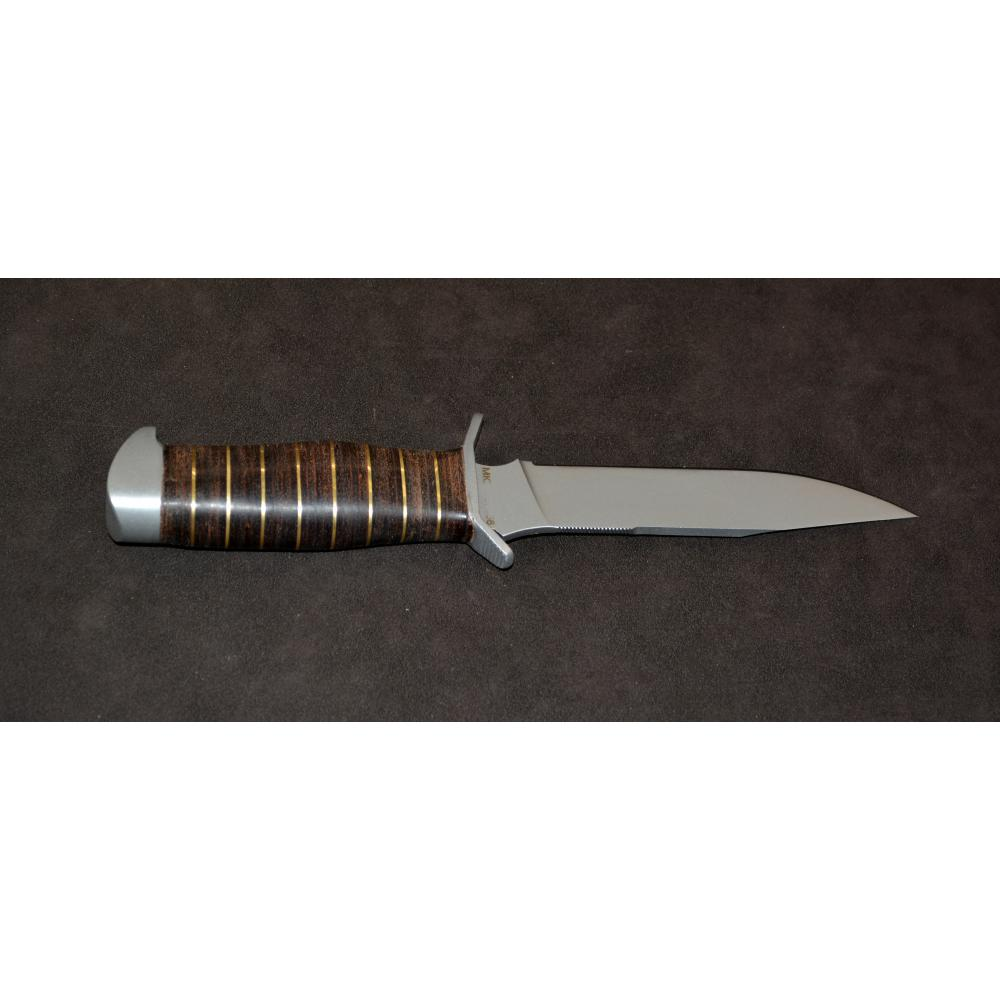 Нож охотничий "Смерш-5" (4мм) с кожаной ручкой (МЕЛИТА-К)