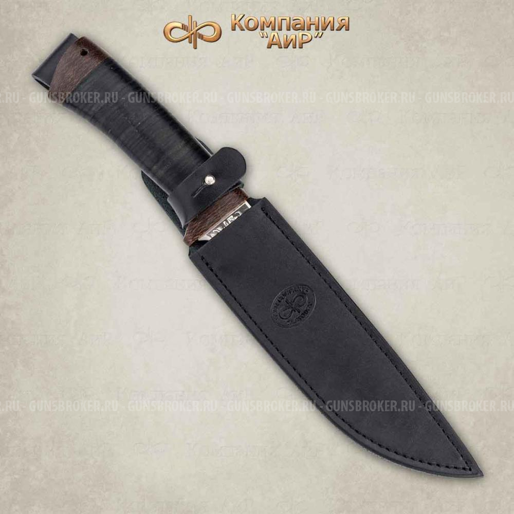 Нож охотничий "Златоуст"(АИР) кожа, 95х18