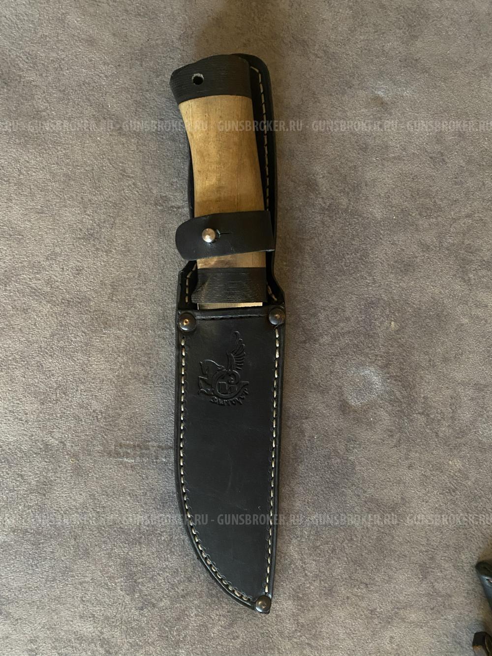 Нож «Пират» Н55, сталь ЭИ-107, рукоять: текстолит, орех