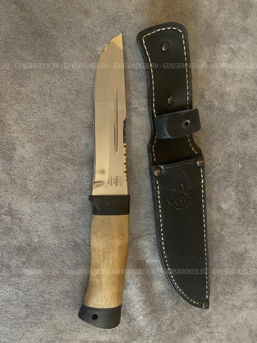 Нож «Пират» Н55, сталь ЭИ-107, рукоять: текстолит, орех