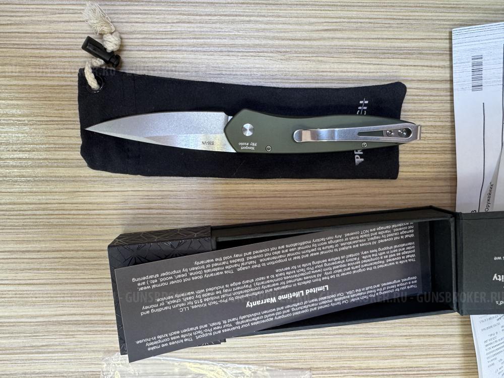 Нож Pro-Tech Newport, цвет green