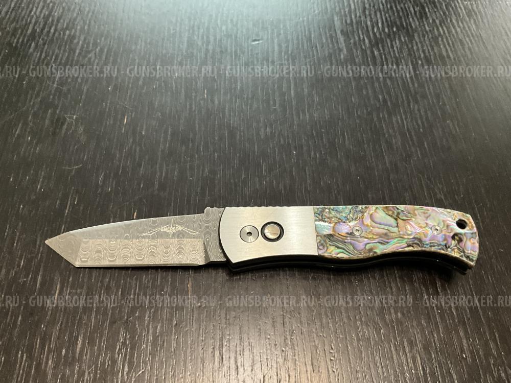Нож Protech Emerson Custom CQC-7 Damascus Abalon