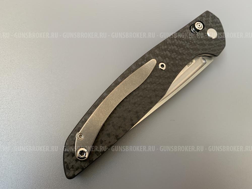 Нож Широгоров 110, Сталь М390, 3D дол, карбон