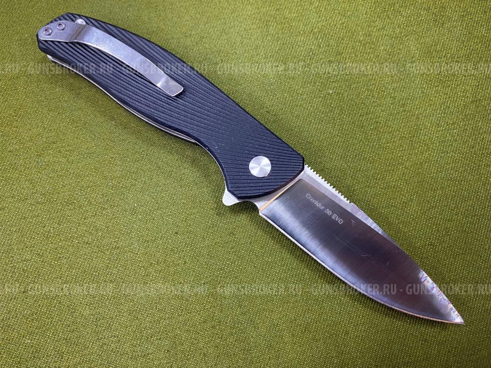 Нож складной черный Cronidur 30 EVO