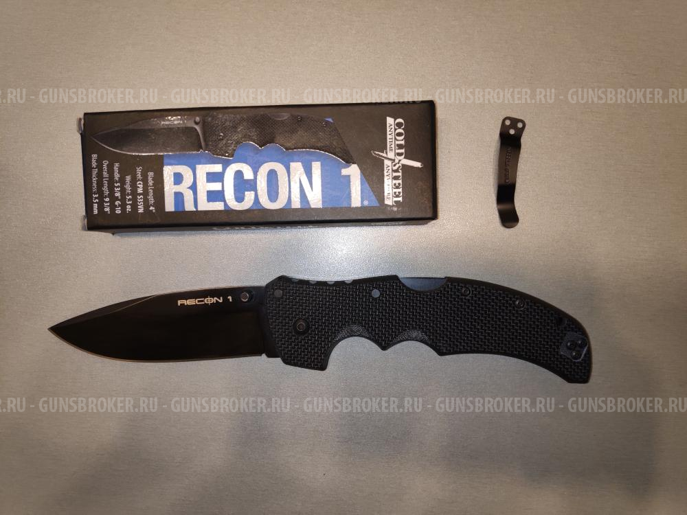 Нож складной Cold Steel Recon 1 (cs27bc) черный сталь S35VN