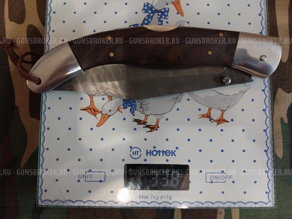 Нож складной дамаск.