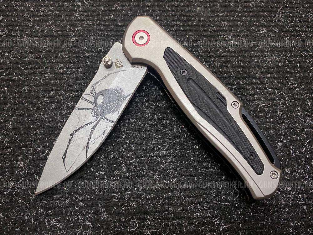 Нож складной с пауком