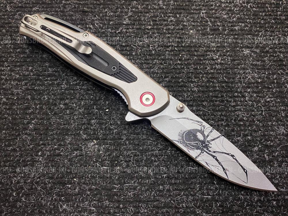 Нож складной с пауком