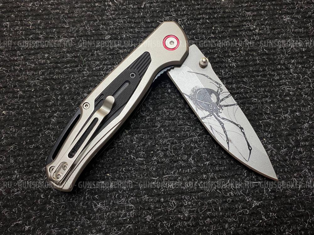 Нож складной с пауком