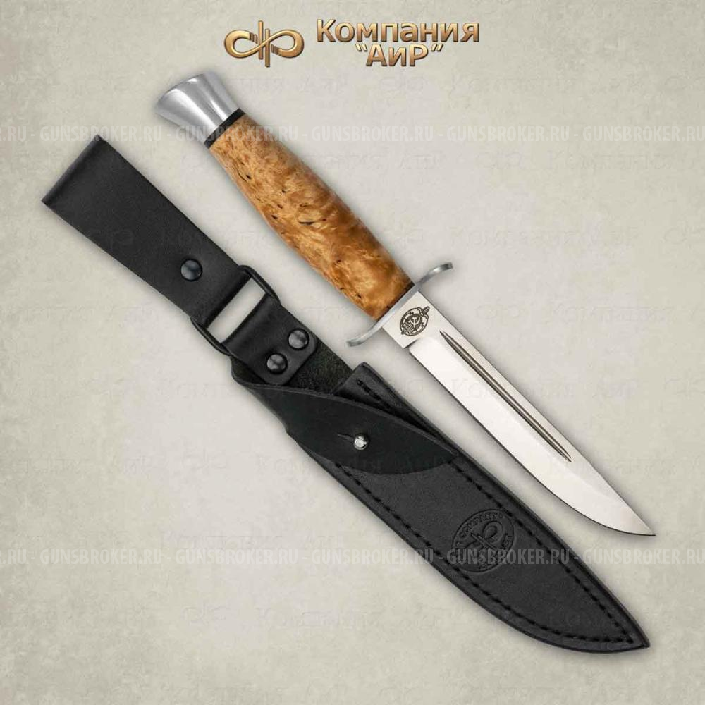 Нож туристический "Финка-2"(АИР) карельская береза, 95х18